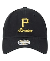 New Era Women's Black Pittsburgh Pirates Preppy Team 9TWENTY Adjustable Hat
