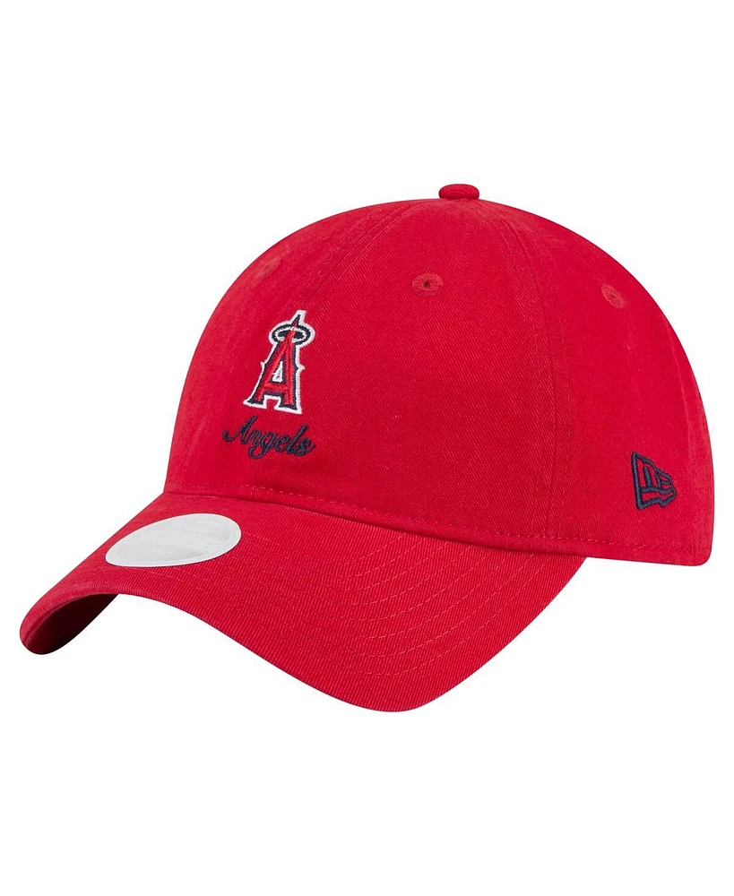 New Era Women's Red Los Angeles Angels Preppy Team 9TWENTY Adjustable Hat