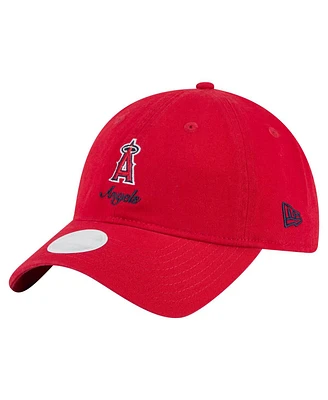 New Era Women's Red Los Angeles Angels Preppy Team 9TWENTY Adjustable Hat