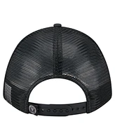 New Era Men's Black Inter Miami Cf Minimalist A-Frame 9FORTY Adjustable Hat