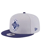 New Era Men's Gray Vancouver Whitecaps Fc Color Pack Two-Tone 9FIFTY Snapback Hat