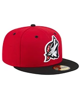 New Era Men's Red/Black Erie SeaWolves Authentic Collection 59FIFTY Fitted Hat
