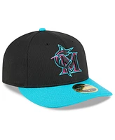 New Era Men's Black/Teal Miami Marlins 2025 City Connect Batting Practice Low Profile 59FIFTY Fitted Hat