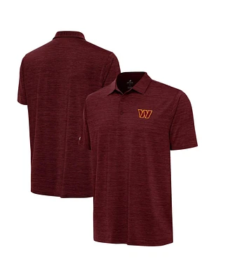 Antigua Men's Heather Burgundy Washington Commanders Layout Polo Shirt