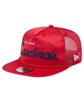 New Era Men's Red St. Louis Cardinals Retro Satin Script Golfer Adjustable Hat