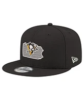 New Era Men's Black Pittsburgh Penguins State Pride 9FIFTY Snapback Hat