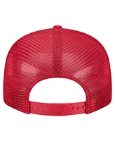 New Era Men's Red Philadelphia Phillies Split Panel 9FIFTY Trucker Snapback Hat