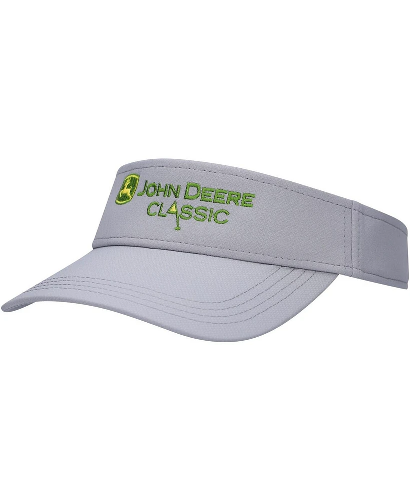 Ahead Men's and Women's Gray John Deere Classic Cirrus Adjustable Visor
