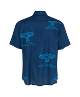 Section 119 Men's Blue The Allman Brothers Band Large Mushroom Button-Down Shirt