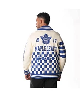 The Wild Collective Men's and Women's Cream Toronto Maple Leaf's Jacquard Full-Zip Sweater