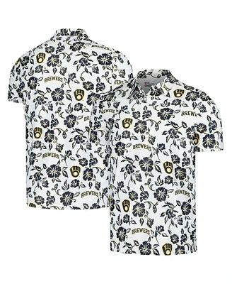 Reyn Spooner Men's White Milwaukee Brewers Pua Performance Polo Shirt