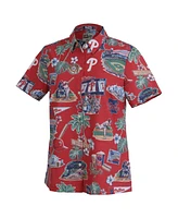 Reyn Spooner Women's Red Philadelphia Phillies Scenic Button-Up Top