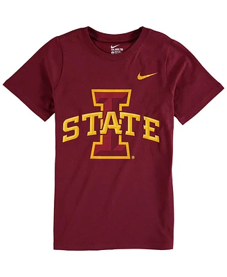 Nike Big Boys and Girls Cardinal Iowa State Cyclones Cotton Logo T-Shirt