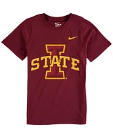 Nike Big Boys and Girls Cardinal Iowa State Cyclones Cotton Logo T-Shirt