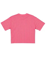 New Era Women's Pink Miami Marlins 2025 City Connect Pinstripe T-Shirt