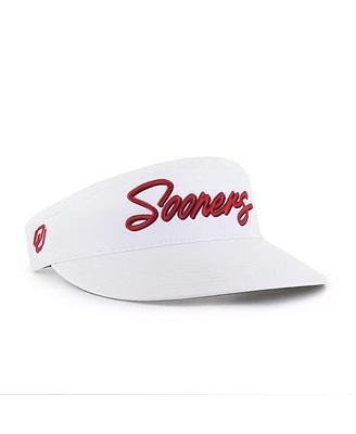 '47 Brand Men's White Oklahoma Sooners Melbourne Brrr Adjustable Visor Hat
