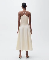 Mango Women's Combined Halter Dress