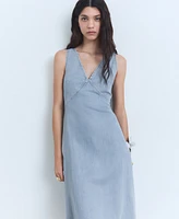 Mango Women's Lyocell Midi Dress