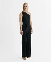 Mango Women's Asymmetric Belt Jumpsuit