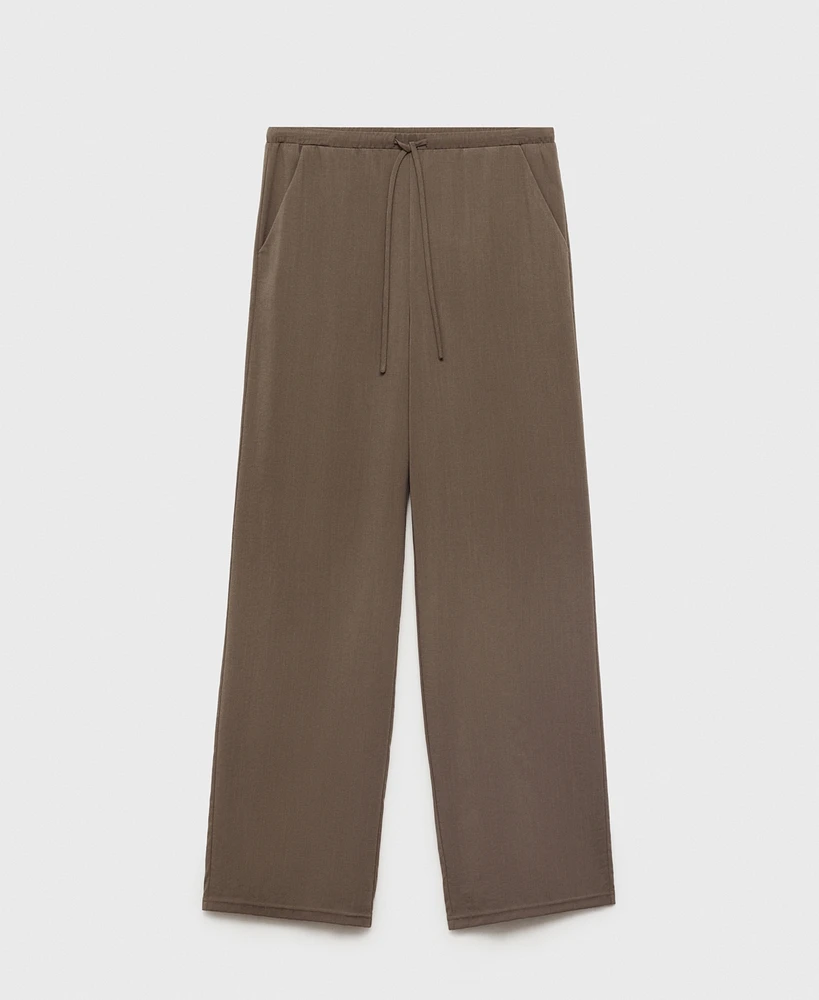Mango Women's Bow Straight Pants