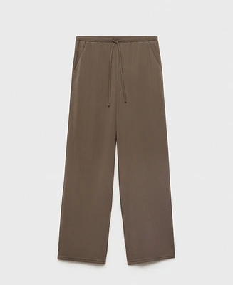 Mango Women's Bow Straight Pants