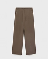 Mango Women's Bow Straight Pants