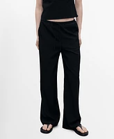 Mango Women's Bow Straight Pants