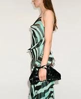 Mango Women's Zebra-Print Ruffle Dress