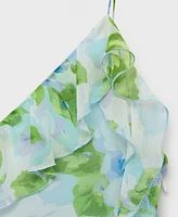 Mango Women's Ruffled Floral Print Dress