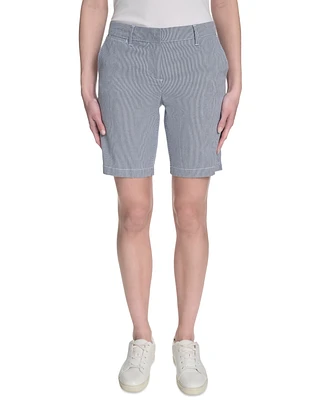 Nautica Jeans Women's Striped Riviera Mid-Rise Shorts