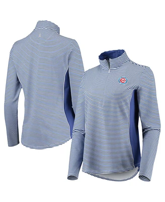 Tommy Bahama Women's Royal Chicago Cubs Aubrey Stripe Block IslandZone Half-Zip Jacket