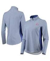 Tommy Bahama Women's Royal Chicago Cubs Aubrey Stripe Block IslandZone Half-Zip Jacket