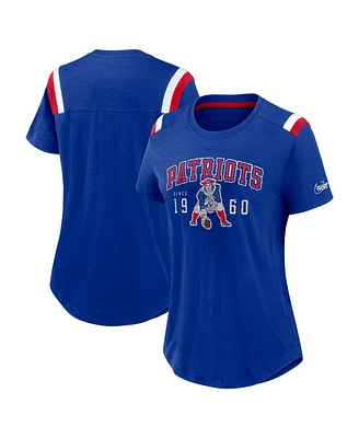 Nike Women's Heather Royal New England Patriots Historic Slub Fashion T-Shirt