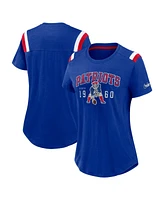 Nike Women's Heather Royal New England Patriots Historic Slub Fashion T-Shirt