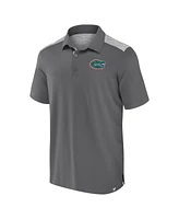 Fanatics Men's Gray Florida Gators Iconic Brushed Blocked Polo Shirt