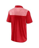 Fanatics Men's Red Chicago Bulls Iconic Brushed Blocked Polo Shirt