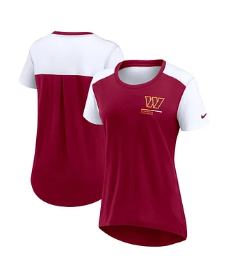 Nike Women's Burgundy Washington Commanders Performance Fashion T-Shirt