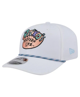 New Era Men's White Rocko's Modern Life Rope 9SEVENTY Stretch snap Adjustable Hat