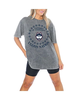 Gameday Couture Women's Charcoal UConn Huskies On Point Oversized T-Shirt