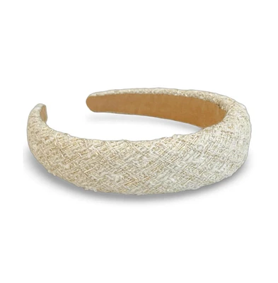 Padded Headband - White Check
