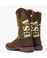 Durango Men's Rebel by Army Green Usa Print Western Boot