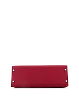 Pre-Owned Hermes Kelly 32 Handbag Red Epsom with Palladium Hardware