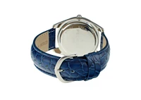 Peugeot Women's 40mm Blue Boyfriend Watch with Baguette Crystals