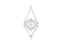 Peugeot Womens Silver Heart Shape Wire Watch with White dial