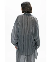 Nocturne Women's Shirt with Tie Sleeve Detail