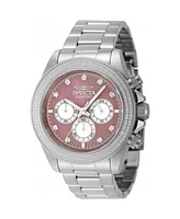Invicta Men's 48752 Elite Quartz Chronograph Pink, White Dial Watch