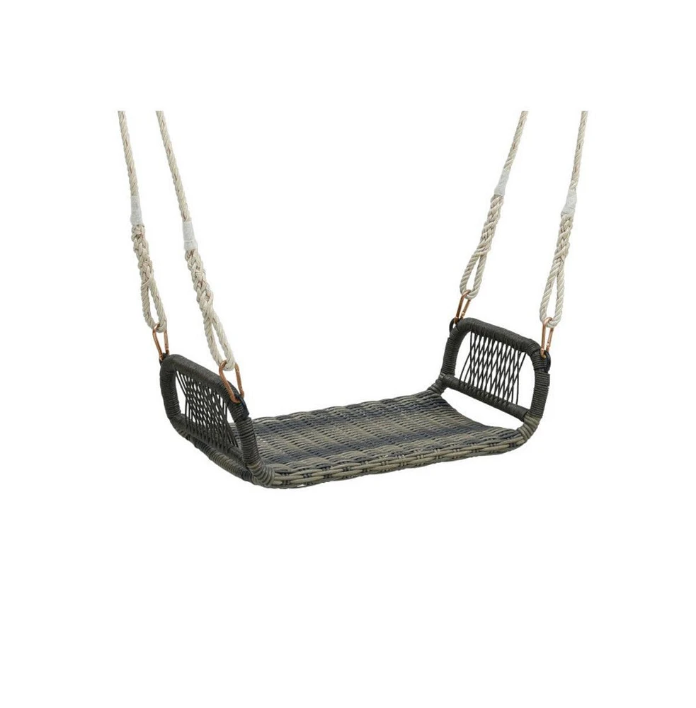 Wicker Porch Swing Seat with Cozy Armrests