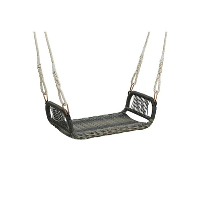 Wicker Porch Swing Seat with Cozy Armrests
