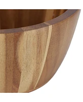 MegaChef 2 Piece 8.5 Inch Acacia Wood Salad Bowl Set