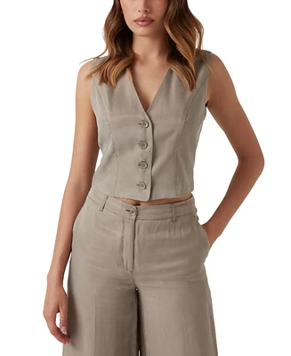Guess Women's Celestine Fluid Button-Front Vest